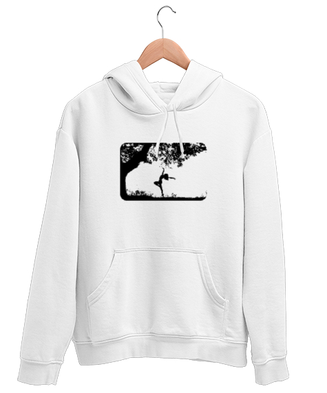 doğa estetik Beyaz Unisex Kapşonlu Sweatshirt - Tisho