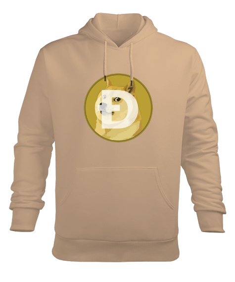 Tisho - Doge Coin Holder v1H Camel Erkek Kapüşonlu Hoodie Sweatshirt