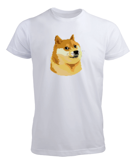 Tisho - dogepixel v1T Beyaz Erkek Tişört