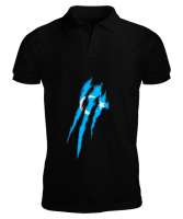 Doğu Türkistan,Uyghur,East Turkestan. Siyah Erkek Kısa Kol Polo Yaka - Tisho