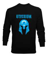 Doğu Türkistan,Uyghur,East Turkestan. Siyah Erkek Sweatshirt - Tisho