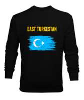 Doğu Türkistan,Uyghur,East Turkestan. Siyah Erkek Sweatshirt - Tisho