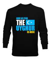 Doğu Türkistan,Uyghur,East Turkestan. Siyah Erkek Sweatshirt - Tisho