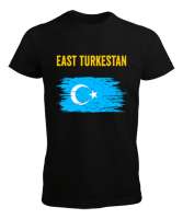 Doğu Türkistan,Uyghur,East Turkestan. Siyah Erkek Tişört - Tisho