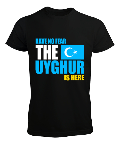 Doğu Türkistan,Uyghur,East Turkestan. Siyah Erkek Tişört - Tisho