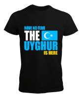 Doğu Türkistan,Uyghur,East Turkestan. Siyah Erkek Tişört - Tisho