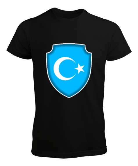 Doğu Türkistan,Uyghur,East Turkestan. Siyah Erkek Tişört - Tisho