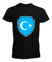 Doğu Türkistan,Uyghur,East Turkestan. Siyah Erkek Tişört - Tisho