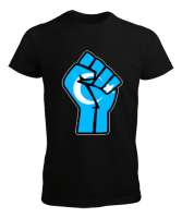 Doğu Türkistan,Uyghur,East Turkestan. Siyah Erkek Tişört - Tisho