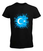 Doğu Türkistan,Uyghur,East Turkestan. Siyah Erkek Tişört - Tisho