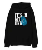 Doğu Türkistan,Uyghur,East Turkestan. Siyah Oversize Unisex Kapüşonlu Sweatshirt - Tisho