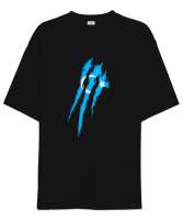 Doğu Türkistan,Uyghur,East Turkestan. Siyah Oversize Unisex Tişört - Tisho