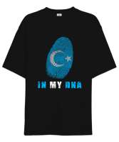 Doğu Türkistan,Uyghur,East Turkestan. Siyah Oversize Unisex Tişört - Tisho