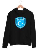 Doğu Türkistan,Uyghur,East Turkestan. Siyah Unisex Kapşonlu Sweatshirt - Tisho