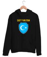 Doğu Türkistan,Uyghur,East Turkestan. Siyah Unisex Kapşonlu Sweatshirt - Tisho