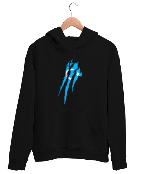 Doğu Türkistan,Uyghur,East Turkestan. Siyah Unisex Kapşonlu Sweatshirt - Tisho