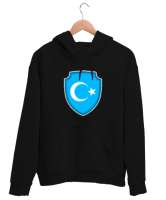 Doğu Türkistan,Uyghur,East Turkestan. Siyah Unisex Kapşonlu Sweatshirt - Tisho