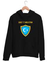 Doğu Türkistan,Uyghur,East Turkestan. Siyah Unisex Kapşonlu Sweatshirt - Tisho