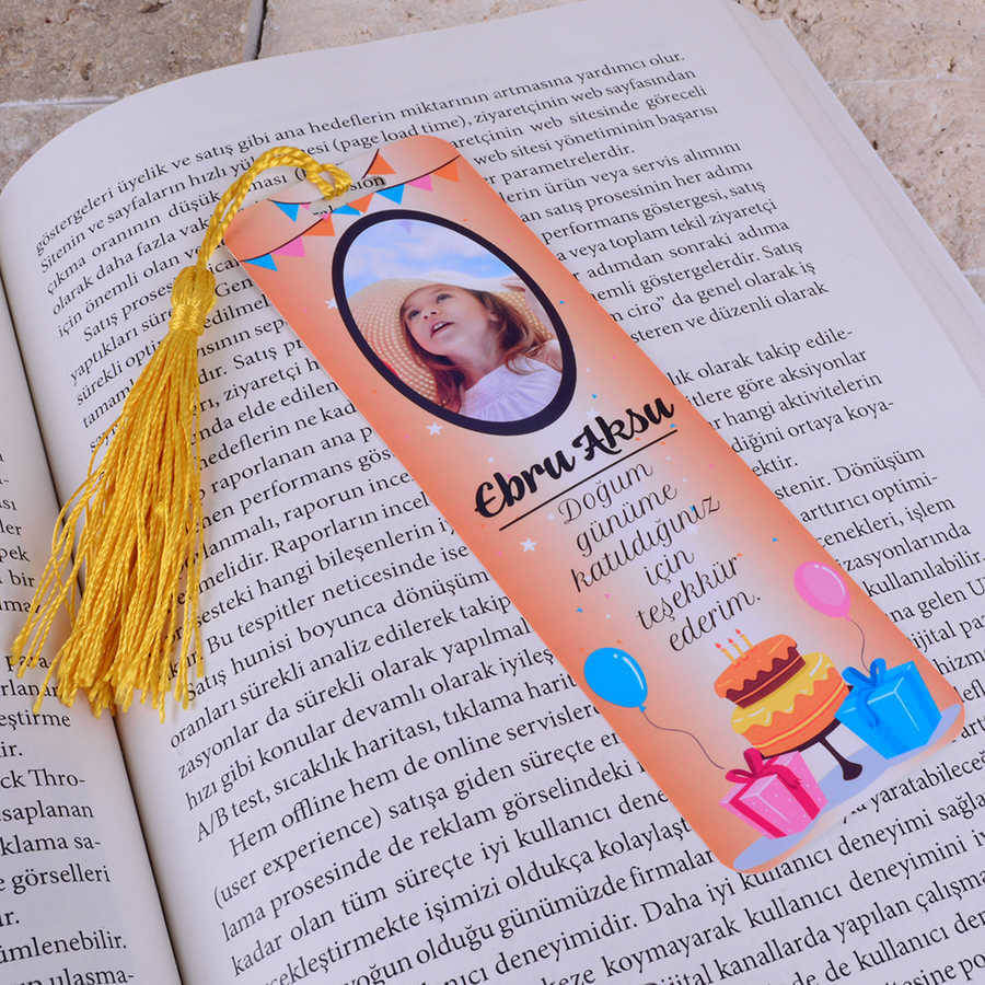 Tisho - Doğum Günü İçin Fotoğraflı Kitap Ayracı