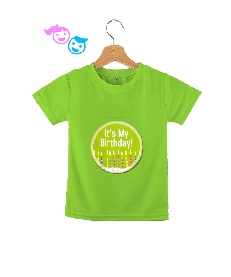 Tisho - Doğum günü tasarımı Fıstık Yeşili Çocuk Unisex