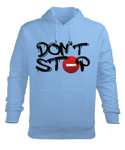 Tisho - DONT STOP GRAFFITI YAZILI Erkek Kapüşonlu Hoodie Sweatshirt