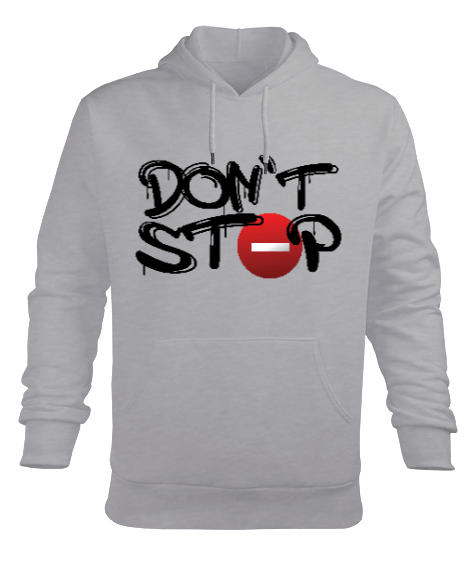 Tisho - DONT STOP GRAFFITI YAZILI Erkek Kapüşonlu Hoodie Sweatshirt