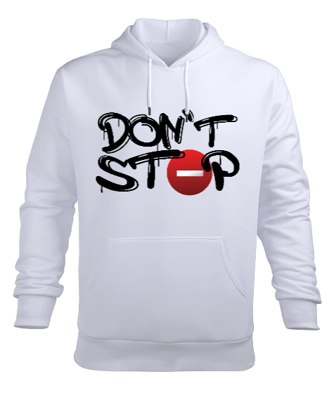 Tisho - DONT STOP GRAFFITI YAZILI Erkek Kapüşonlu Hoodie Sweatshirt