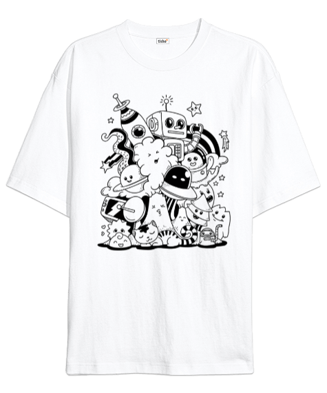 Tisho - Doodle Oversize Unisex Tişört