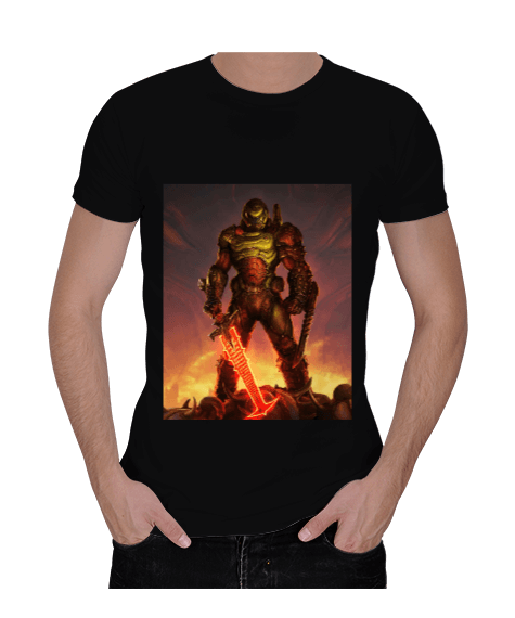 Tisho - Doom Eternal oyun tişört Erkek Regular Kesim Tişört