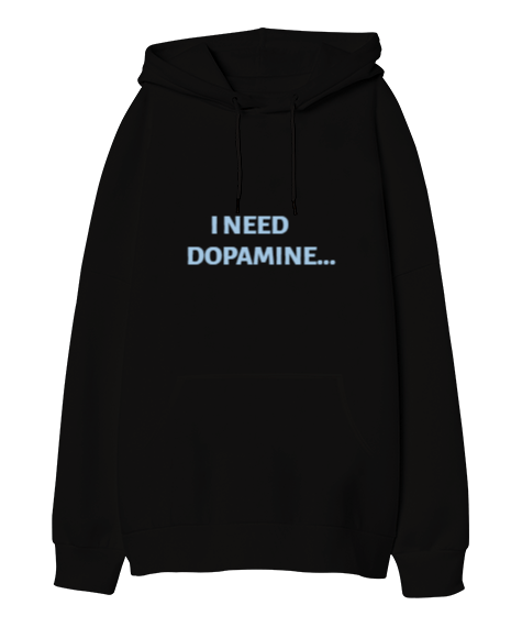 Tisho - Dopamin Oversize Unisex Kapüşonlu Sweatshirt