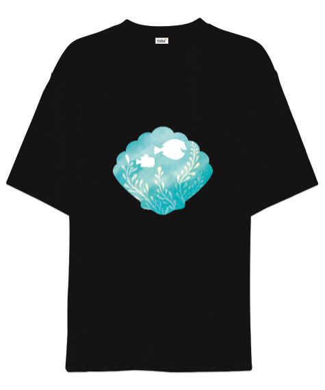 Tisho - Dory ve Nemo Suluboya Tasarım Baskılı Oversize Unisex Tişört