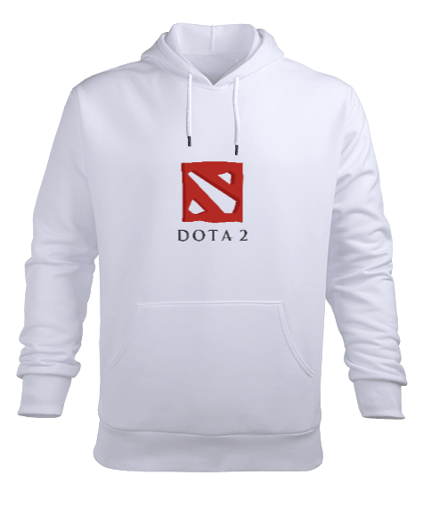 Tisho - Dota 2 Sweatshirt Erkek Beyaz Erkek Kapüşonlu Hoodie Sweatshirt