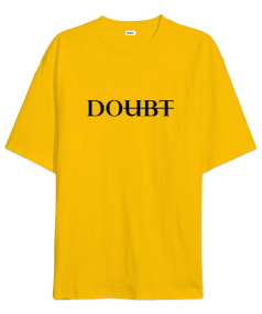 Tisho - Doubt Yazılı Oversize Unisex Tişört Oversize Unisex Tişört