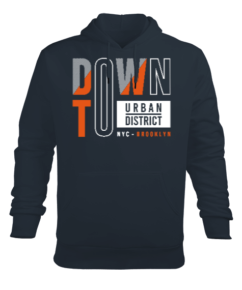 Tisho - Down Town Erkek Kapüşonlu Hoodie Sweatshirt