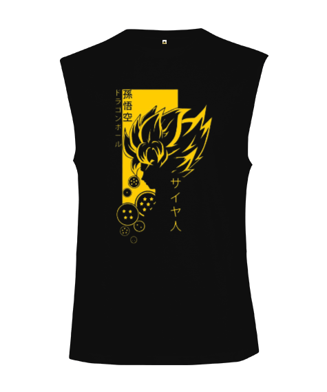 Tisho - Dragon Ball Anime Tasarım Baskılı Kesik Kol Unisex Tişört