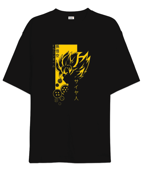 Tisho - Dragon Ball Anime Tasarım Baskılı Oversize Unisex Tişört