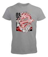 Dragon - Ejderha Gri Erkek Tişört - Tisho