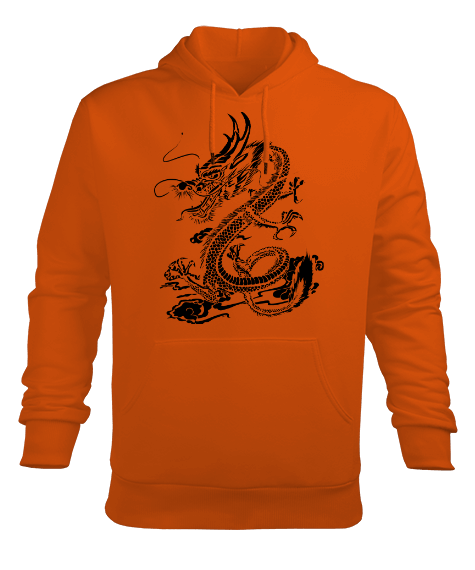 Tisho - Dragon Erkek Kapüşonlu Hoodie Sweatshirt