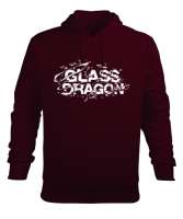 Dragon - Kırıcı Ejderha Bordo Erkek Kapüşonlu Hoodie Sweatshirt - Tisho