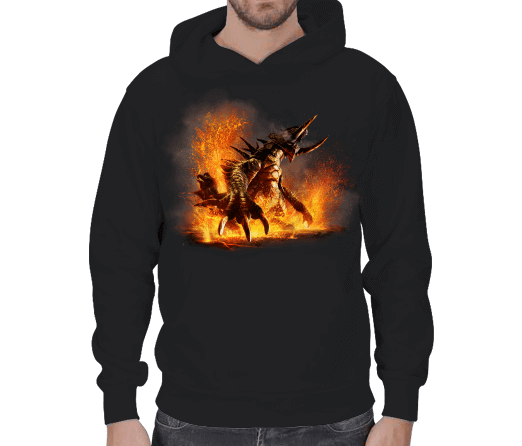 Dragon Temalı Kapşonlu Kışlık Sweatshirt Erkek Kapşonlu