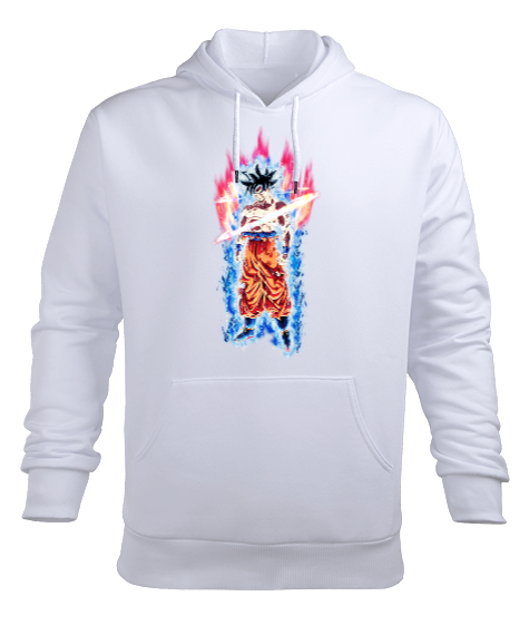 Tisho - Dragonball Z Son Goku Beyaz Erkek Kapüşonlu Hoodie Sweatshirt