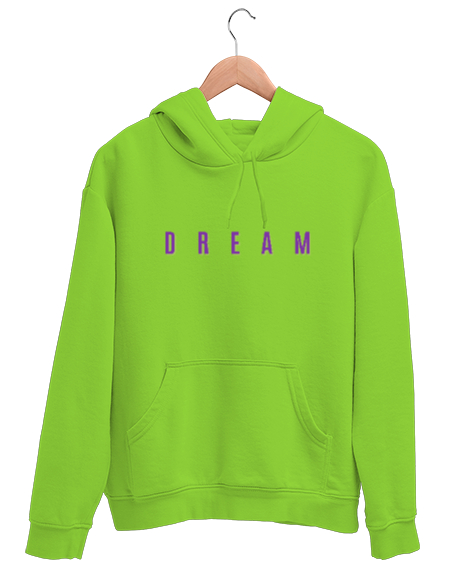 Tisho - DREAM Fıstık Yeşili Unisex Kapşonlu Sweatshirt