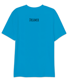 Dreamer köpek temalı Oversize Unisex Tişört - Thumbnail