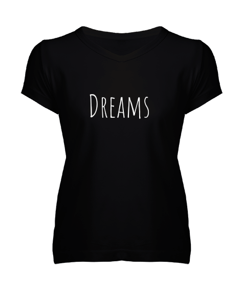 Tisho - dreams Kadın V Yaka Tişört