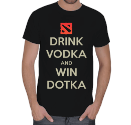 Tisho - Drink Vodka and Win Dotka Erkek Tişört