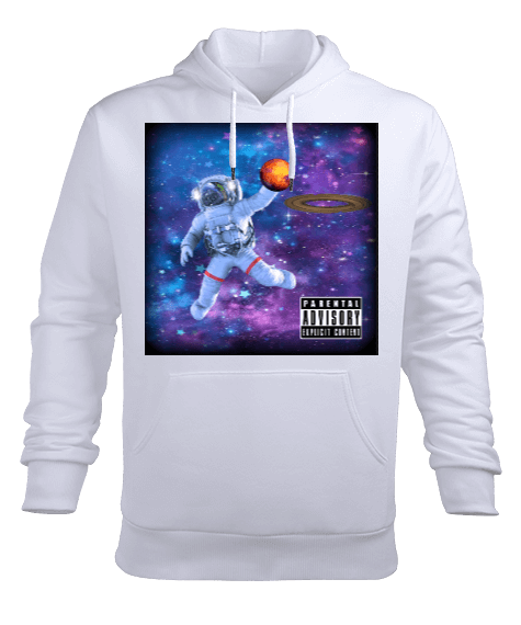 Tisho - Dunker Astronot Erkek Kapüşonlu Hoodie Sweatshirt