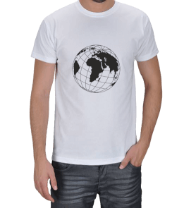 Tisho - Dünya 2 Beyaz Erkek Tişört