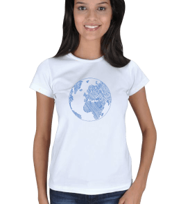 Tisho - Dünya Earth Kadın Tişört