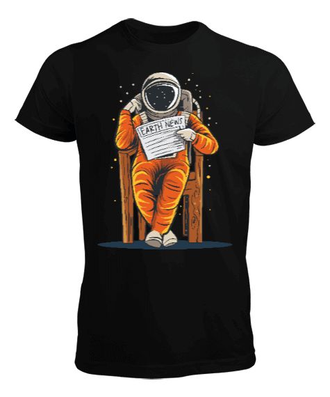 Tisho - Dünya Haberlerini Okuyan Astronot Erkek Tişört