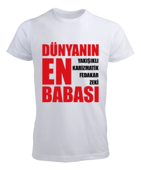 Tisho - Dünyanı En iyi babası Beyaz Erkek Tişört